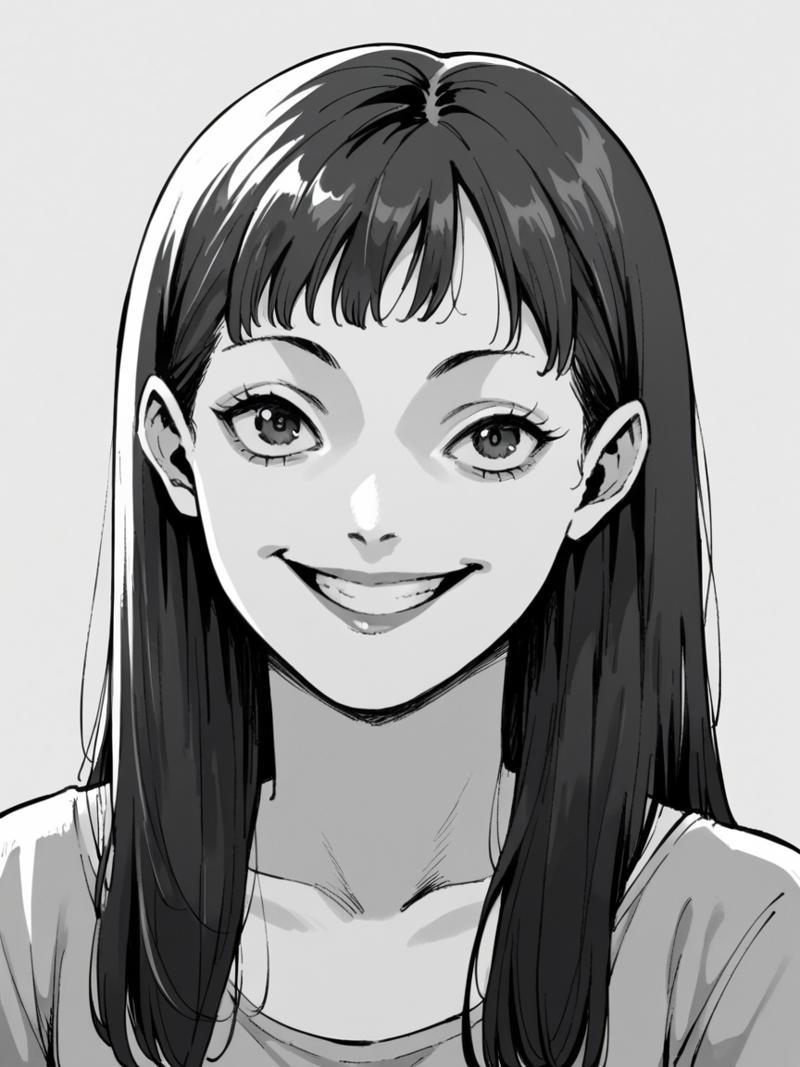 03536-2028067201-score_9, score_8_up, score_7_up, score_6_up,  _lora_junj11t0XLP_1_ junj11t0, junji ito, monochrome, manga, 1girl, smile.png